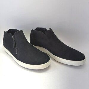 ECCO Soft 7 Mid Top Zip Sneakers Black Leather Women Size EU40 US9-9.5